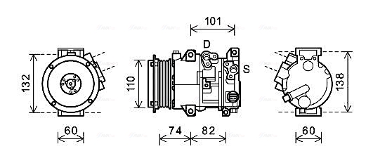 Airco compressor Ava Cooling TOAK628