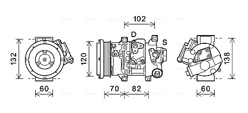 Airco compressor Ava Cooling TOK721