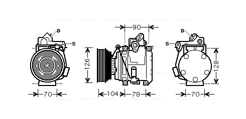 Airco compressor Ava Cooling TOK441