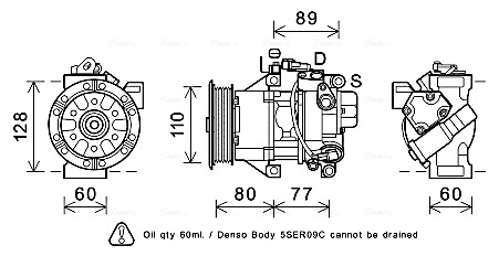 Airco compressor Ava Cooling TOK626