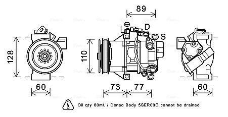 Airco compressor Ava Cooling TOK629