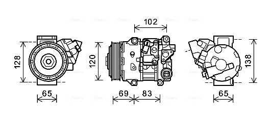 Airco compressor Ava Cooling TOK661