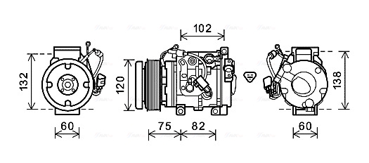 Airco compressor Ava Cooling TOK664