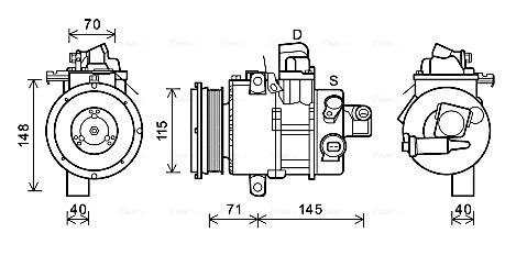 Airco compressor Ava Cooling TOK725