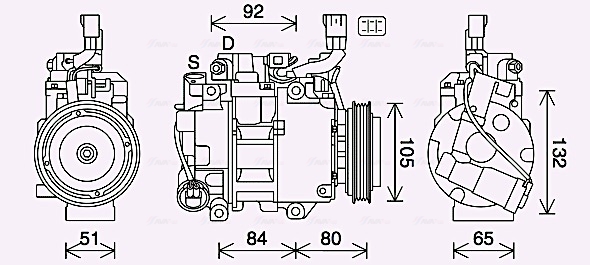 Airco compressor Ava Cooling TOK746