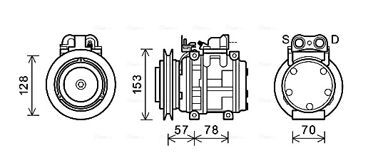 Airco compressor Ava Cooling UGK006