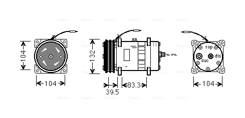 Airco compressor Ava Cooling UVAK041