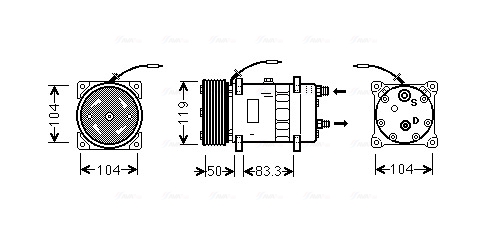 Airco compressor Ava Cooling UVAK071