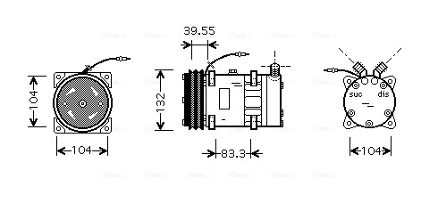 Airco compressor Ava Cooling UVAK115