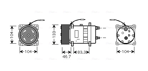 Airco compressor Ava Cooling UVK129