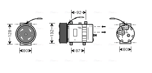 Airco compressor Ava Cooling VLAK030