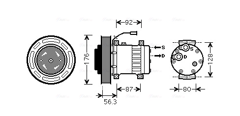 Airco compressor Ava Cooling VLK053