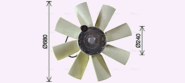 Ava Cooling Ventilatorwiel-motorkoeling VLF068