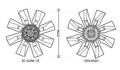 Ventilatorwiel-motorkoeling Ava Cooling VLF069
