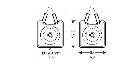 Oliekoeler motorolie Ava Cooling VN3215