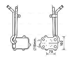 Oliekoeler motorolie Ava Cooling VN3389