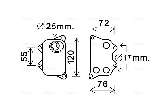 Oliekoeler motorolie Ava Cooling VN3390