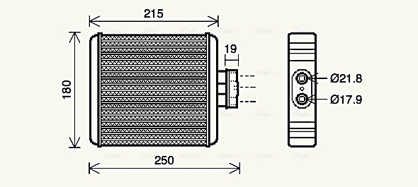 Kachelradiateur Ava Cooling VN6196