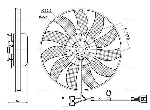 Ventilatorwiel-motorkoeling Ava Cooling VN7442