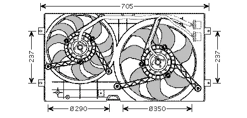 Ventilatorwiel-motorkoeling Ava Cooling VN7503