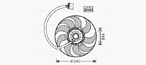 Ventilatorwiel-motorkoeling Ava Cooling VN7522