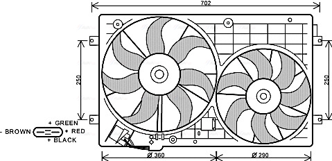 Ventilatorwiel-motorkoeling Ava Cooling VN7528