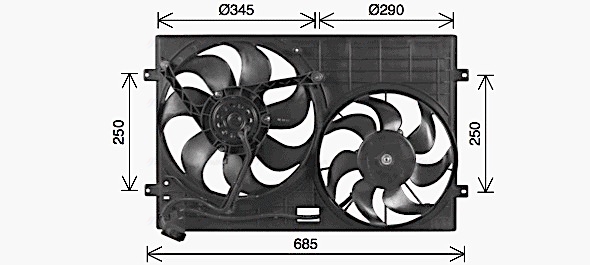 Ava Cooling Ventilatorwiel-motorkoeling VN7543