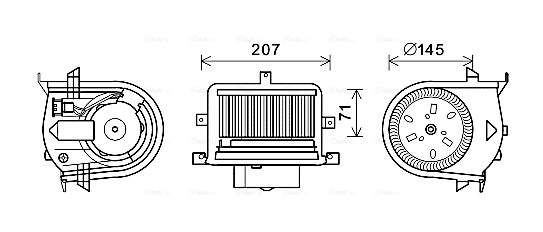 Kachelventilator Ava Cooling VN8350