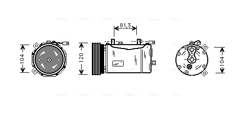 Airco compressor Ava Cooling VNAK172