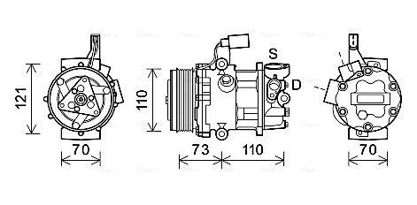 Airco compressor Ava Cooling VNAK375