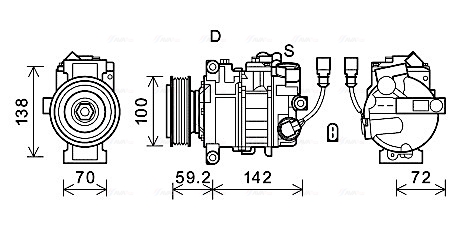 Airco compressor Ava Cooling VNAK385