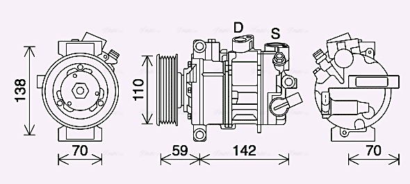 Airco compressor Ava Cooling VNAK401