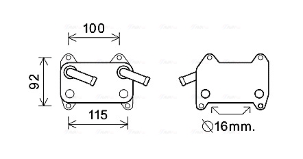 Oliekoeler motorolie Ava Cooling VO3155