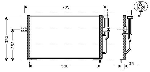 Airco condensor Ava Cooling VO5086