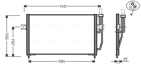 Airco condensor Ava Cooling VO5128