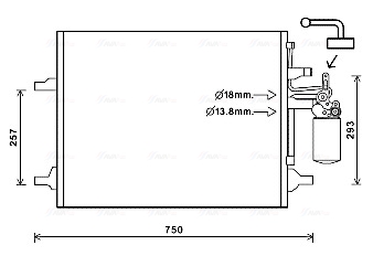 Airco condensor Ava Cooling VO5166D