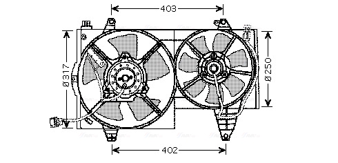 Ventilatorwiel-motorkoeling Ava Cooling VO7505