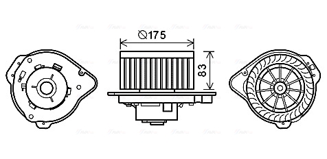 Kachelventilator Ava Cooling VO8174