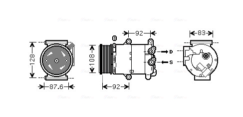 Airco compressor Ava Cooling VOAK184