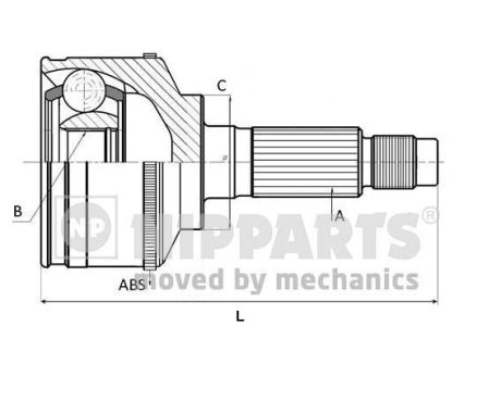 Homokineet reparatieset Nipparts J2820510