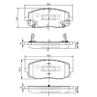 Remblokset Nipparts J3600323