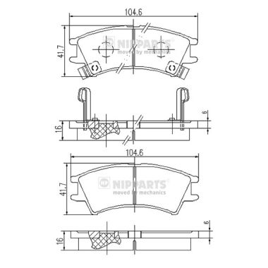 Remblokset Nipparts J3600524