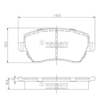 Remblokset Nipparts J3601085