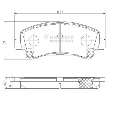 Remblokset Nipparts J3601096