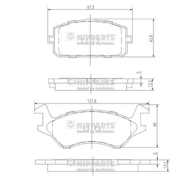 Remblokset Nipparts J3602041