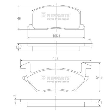 Remblokset Nipparts J3602057