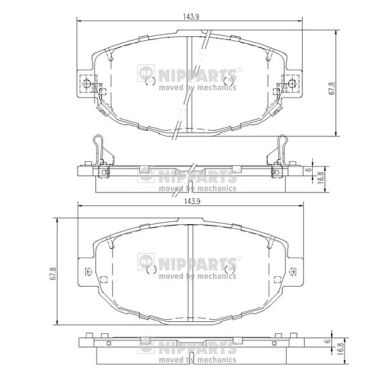 Remblokset Nipparts J3602087