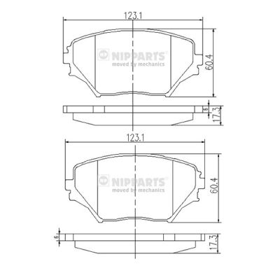 Remblokset Nipparts J3602095