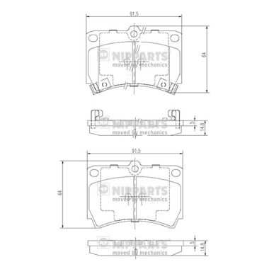 Remblokset Nipparts J3603036