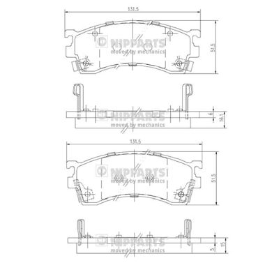 Remblokset Nipparts J3603038